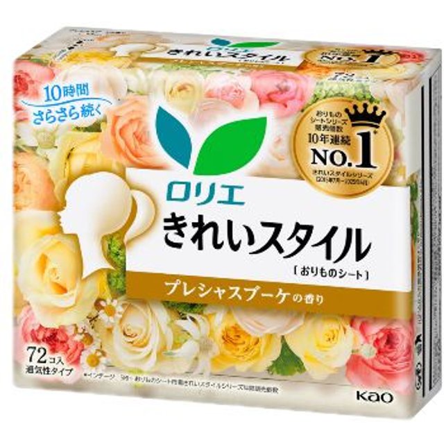 Kao - Laurier Kirei Style Panty Liner - 72pcs - Precious Bouquet Scent