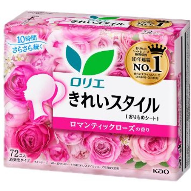 Kao - Laurier Kirei Style Panty Liner - 72pcs - Romantic Rose Scent