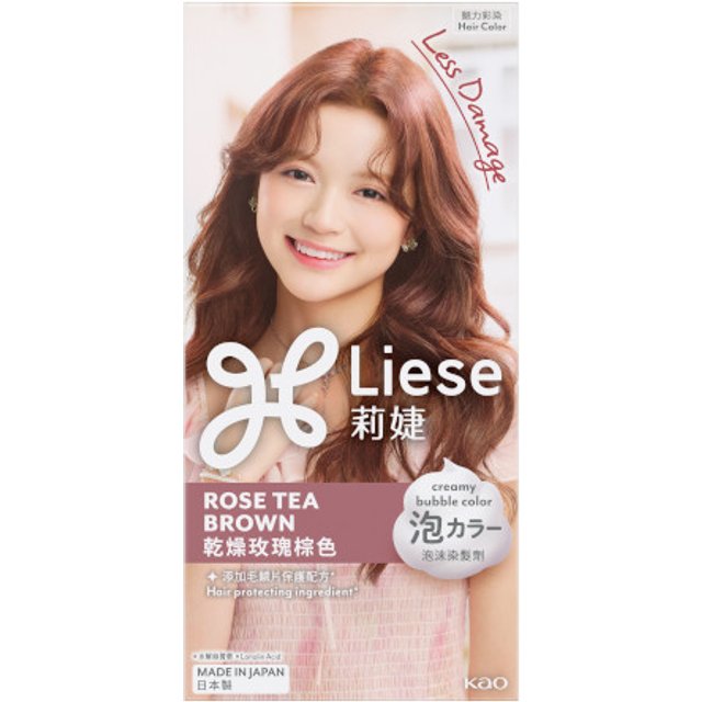 Kao - Liese Creamy Bubble Color - 1 Box - Rose Tea Brown