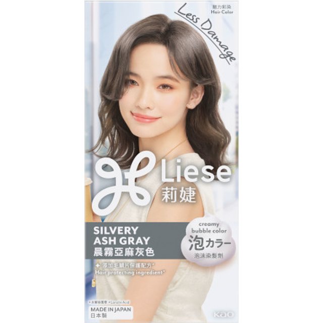 Kao - Liese Creamy Bubble Color - 1 Box - Silvery Ash Gray