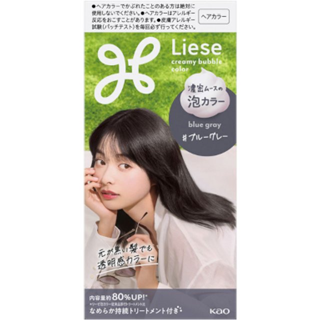 Kao - Liese Creamy Bubble Color (Japan Version) - 1 box - Blue Gray