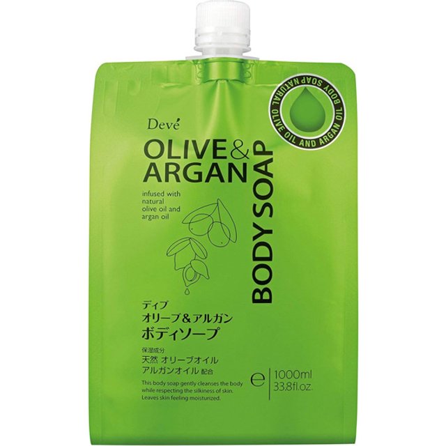 KUMANO COSME - Deve Olive & Argan Body Soap Refill - 1000ml