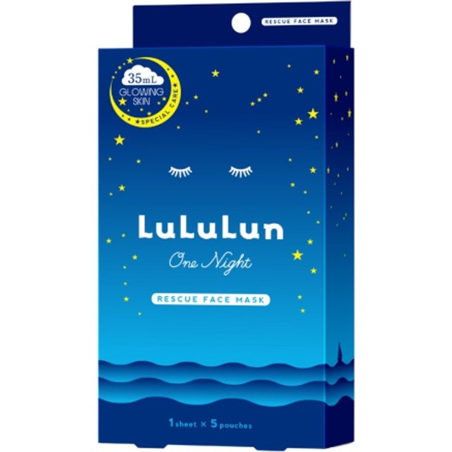 LuLuLun - One Night Facial Mask BLUE - 5pcs - Glowing Skin
