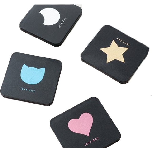 MINGXIER - Cartoon Pocket Mirror (Random Colour) - 1 pc