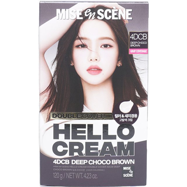 miseenscéne - Hello Cream Double Cover - 120g - 4DCB Deep Chocolate Brown