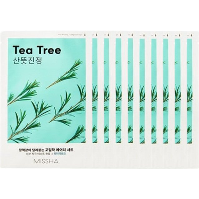 MISSHA - Airy Fit Sheet Mask - Tea Tree - 1pc (10ea) Set