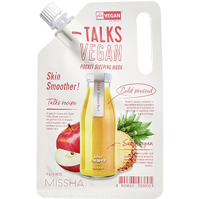 MISSHA - Talks Vegan Squeeze Pocket Sleeping Mask - Skin Smoother - 10g