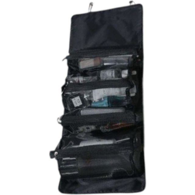 MissLady - Travel Makeup Pouch - 1pc - Black