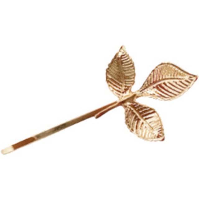 MsBlossom - Leaf Hair Pin - 1pc - Gold