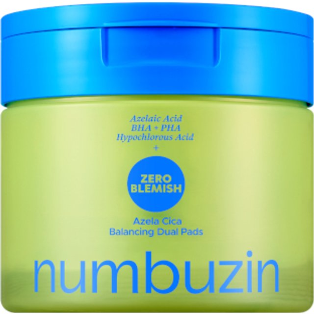 numbuzin - Zero Blemish Azela Cica Balancing Dual Pads - 210ml/60Pads