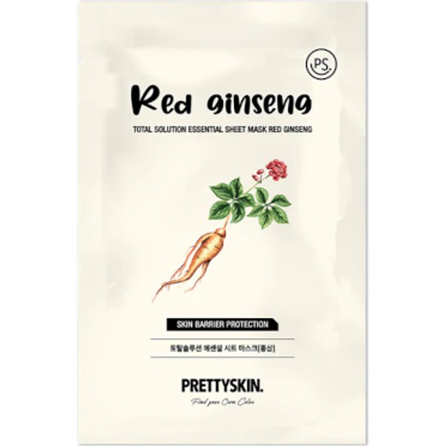 PRETTYSKIN - Total Solution Essential Sheet Mask - Red Ginseng - 1pc