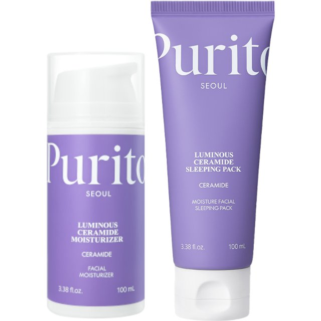 Purito SEOUL - Luminous Ceramide Moisturizer - 100ml + Luminous Ceramide Sleeping Pack - 100ml Set