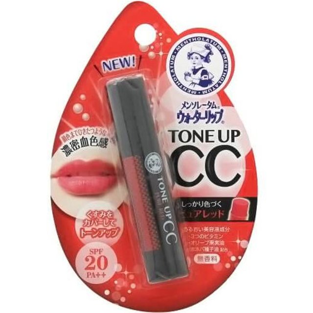Rohto Mentholatum - Water Lip Tone Up CC SPF 20 PA++ - 4.5g - Pure Red