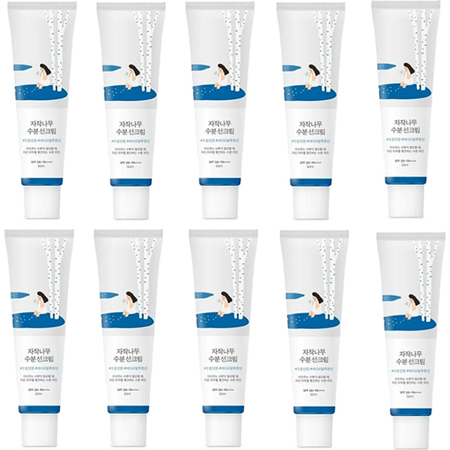 ROUND LAB Birch Juice Moisturizing Sun Cream SPF50+ PA++++ - 50ml (10szt.) Set