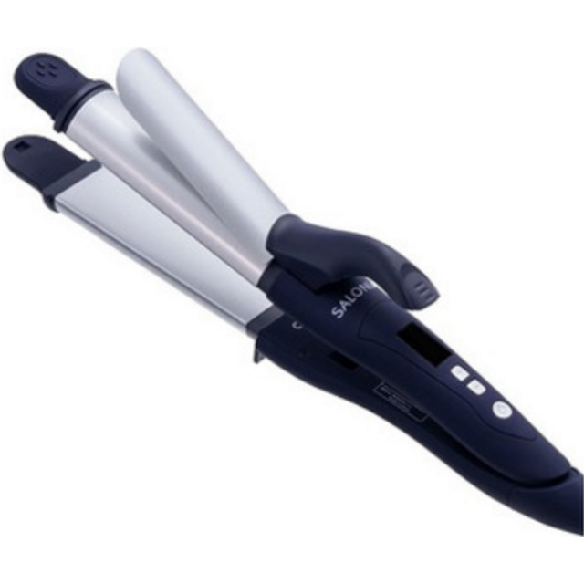 SALONIA - 2Way Straightening & Curling Hair Iron 32mm SL-002 (100-240V) - 1pc - Navy
