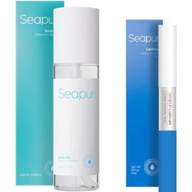 Seapuri - Body Mist - 200ml (1ea) & Lashrum Eyelash Enhancing Serum - 10g (1ea) Set