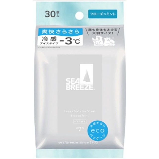 Shiseido - Sea Breeze Face & Body Ice Sheet - 30 sheets - Frozen Mint