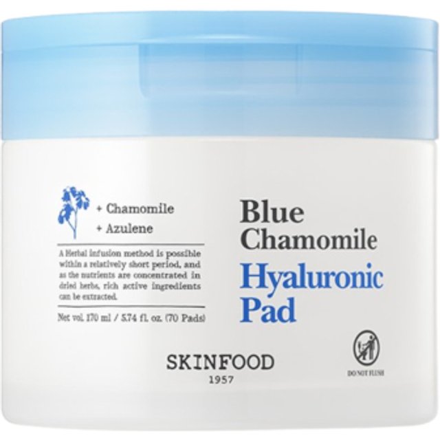 SKINFOOD - Blue Chamomile Hyaluronic Pad - 170ml/70ea