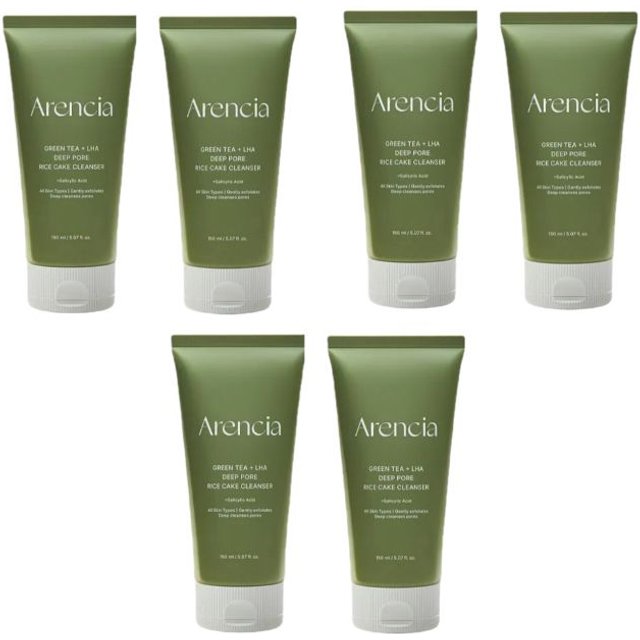 Arencia - Green Tea + LHA Deep Pore Rice Cake Cleanser - 150ml (6ea) Set