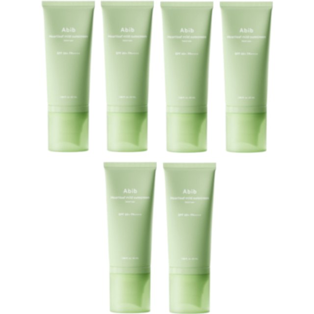 Abib - Heartleaf Mild Sunscreen Relief Tube SPF 50+ PA++++ - 50ml (6ea) Set