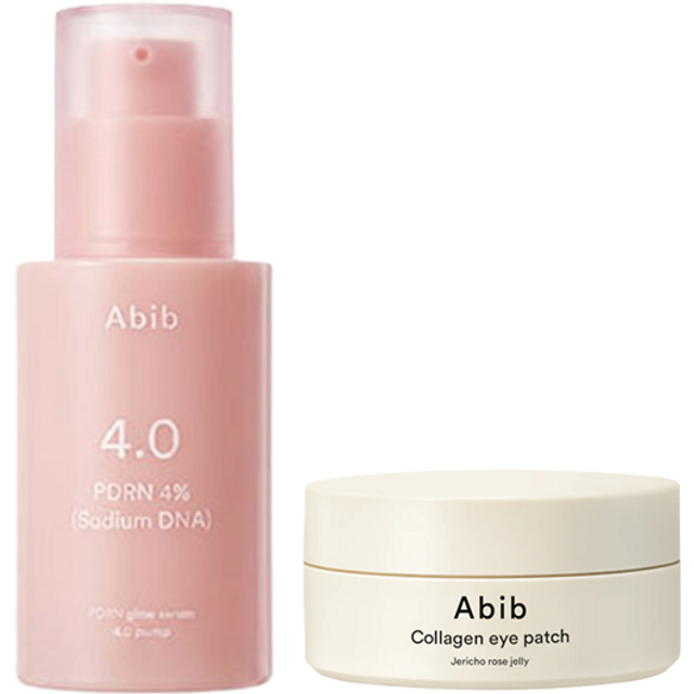 Abib - PDRN Glow Serum 4.0 Pump (1ea) X Jericho Rose Collagen Eye Patch Jelly (1ea) Set