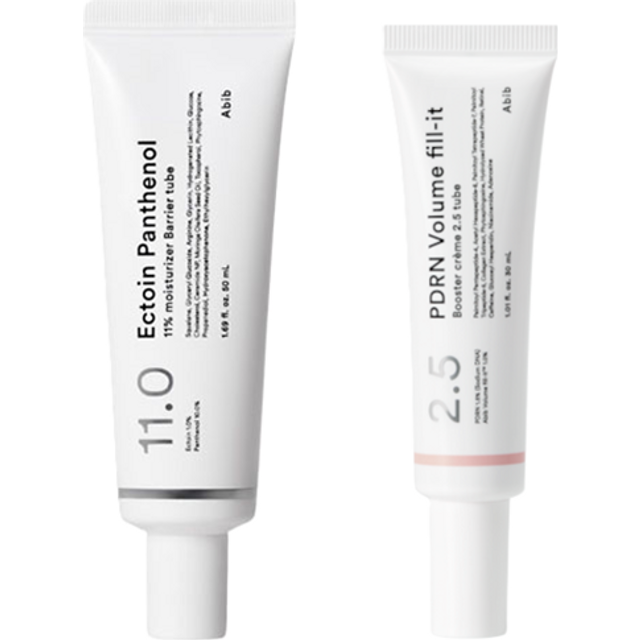 Abib - Ectoin Panthenol 11% Moisturizer Barrier Tube (1ea) X PDRN Volume Fill-It Booster 2.5 Tube (1ea) Set