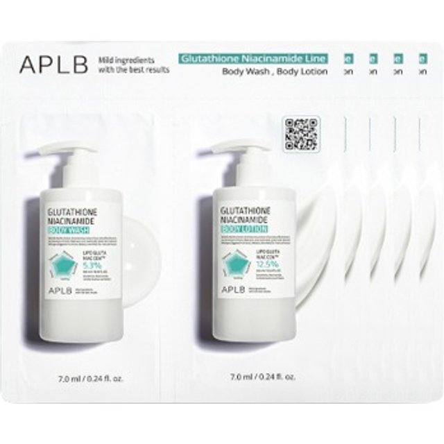 APLB - Glutathione Niacinamide Body Lotion & Wash Sachet Pack - 5pcs Set