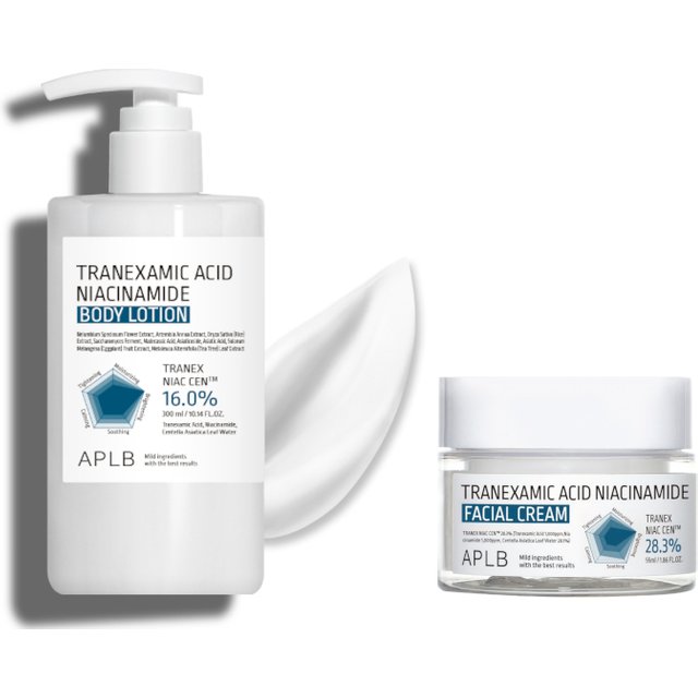 APLB - Tranexamic Acid Niacinamide Body Lotion - 300ml (1ea) X Facial Cream - 55ml (1ea) Set