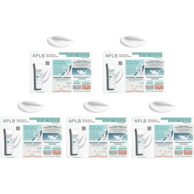 APLB - Glutathione Niacinamide Sunscreen SPF50+ PA++++ Sachet Pack (5ea) Set