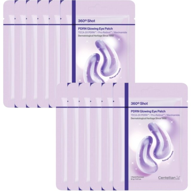 CENTELLIAN 24 - 360º Shot PDRN Glowing Eye Patch 6 Pairs - 36.6g DUO Set