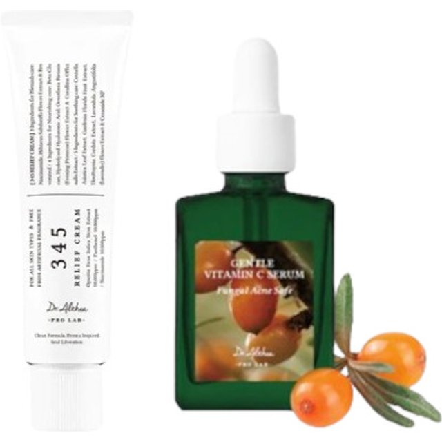 Dr. Althea - 345 Relief Cream (1ea) X Gentle Vitamin C Serum (1ea) Set