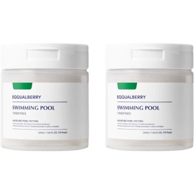 EQQUALBERRY - Swimming Pool Toner Pad - 220ml/70pads Duo Set