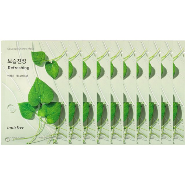 innisfree Energy Mask - Heartleaf - 10pcs Set