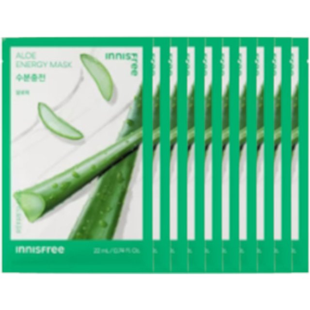 innisfree - Energy Mask - Aloe - 10pcs Set