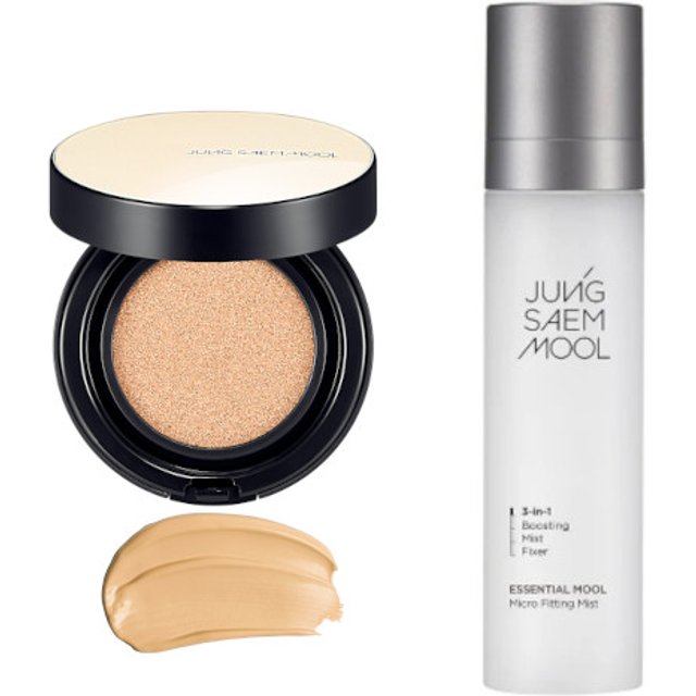 JUNGSAEMMOOL - Essential Skin Nuder Cushion SPF50+ PA+++ - 14g - 21 Medium (1ea) + Essential Mool Micro Fitting Mist - 120ml...