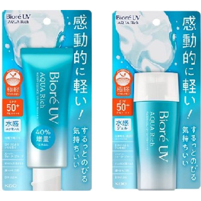 Kao Biore UV Aqua Rich Water Gel + Essence SPF50+ PA++++ 70ml + 70g Set