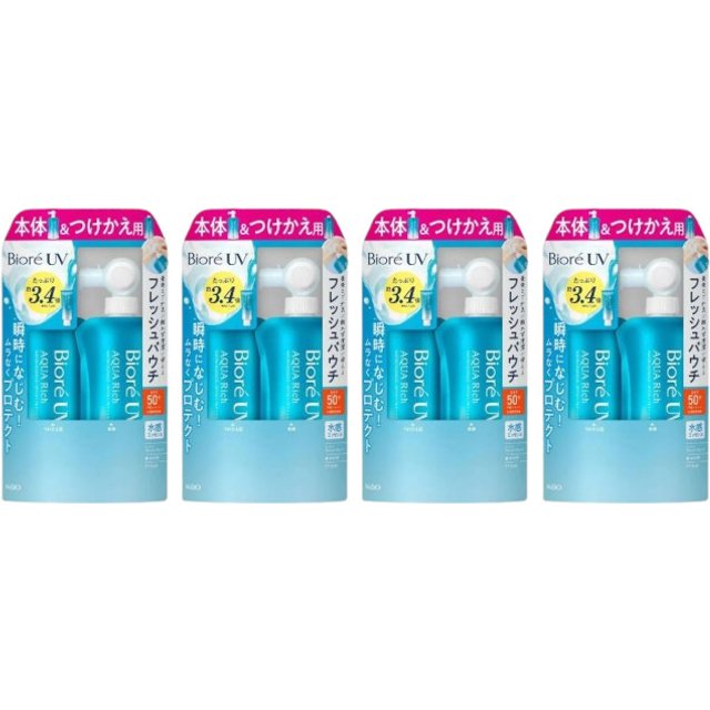 Kao - Biore UV Aqua Rich Watery Essence SPF50+ PA++++ - 120g + 120g (4ea) Set