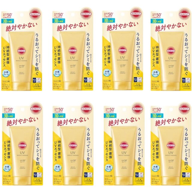 Kose - Suncut UV Perfect Essence SPF50+ PA++++ (2024 Version) - 80g (8ea) Set