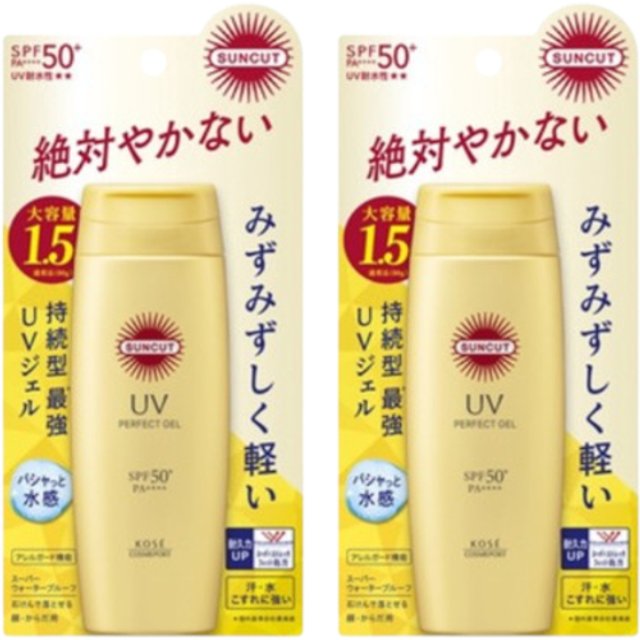 Kose - Suncut UV Perfect Gel Super Water Proof SPF50+ PA++++ - 120g (2ea) Set