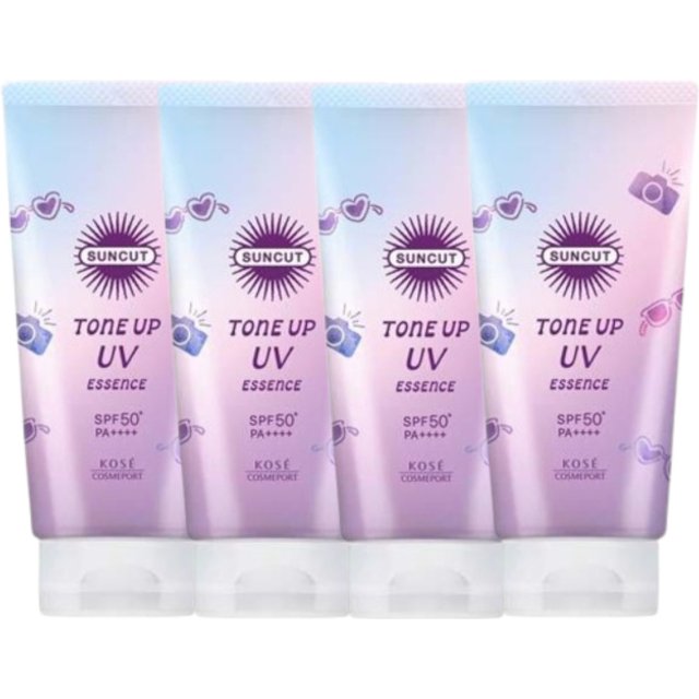 Kose - SunCut - TONE UP UV Essence SPF50+ PA++++ - 80g (4ea) Set