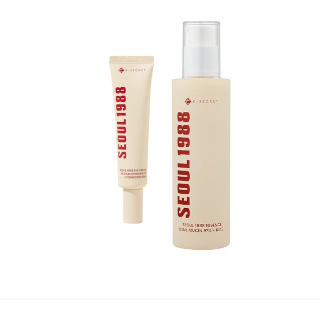 KSECRET - SEOUL 1988 Eye Cream : Retinal Liposome 4% + Fermented Bean - 30ml (1ea) + Essence : Snail Mucin 97% + Rice - 100ml...