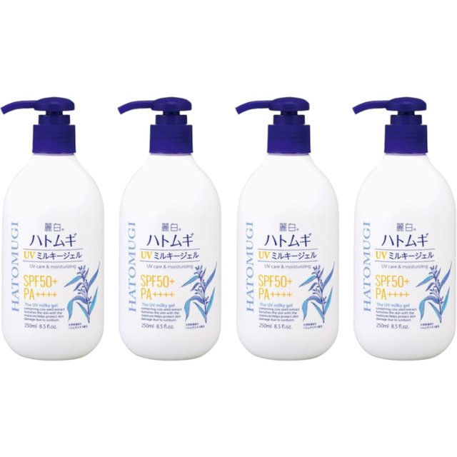 KUMANO COSME - Reihaku Hatomugi UV Care & Moisturizing The UV Milky Gel SPF50+ PA++++ - 250ml (4ea) Set