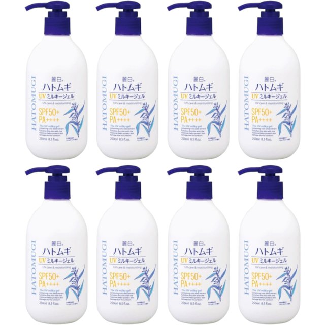 KUMANO COSME - Reihaku Hatomugi UV Care & Moisturizing The UV Milky Gel SPF50+ PA++++ - 250ml (8ea) Set