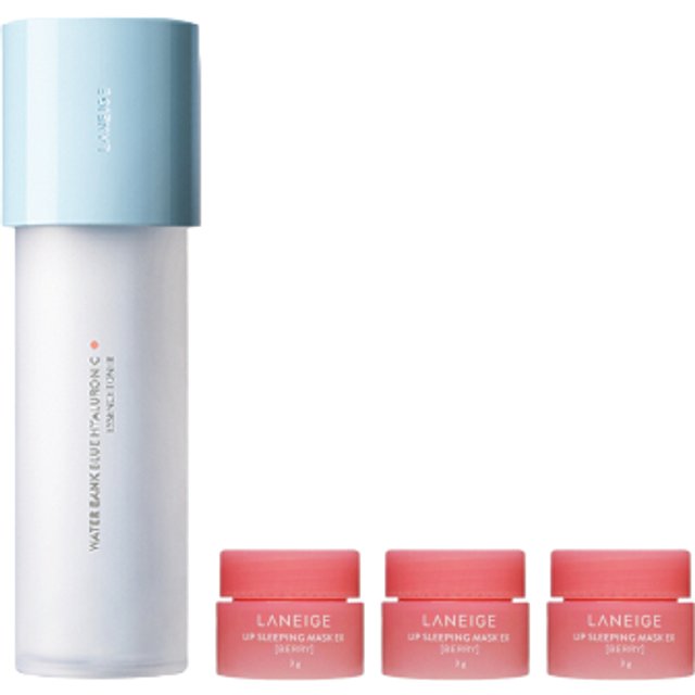 LANEIGE - Water Bank Blue Hyaluronic Essence Toner For Normal To Dry Skin - 160ml (1ea) + Lip Sleeping Mask EX - 3g - Berry...