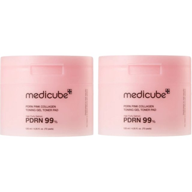 medicube - PDRN Pink Collagen Toning Gel Toner Pad - 120ml/70ea (2ea) Set