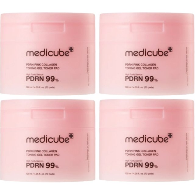 medicube - PDRN Pink Collagen Toning Gel Toner Pad - 120ml/70ea (4ea) Set