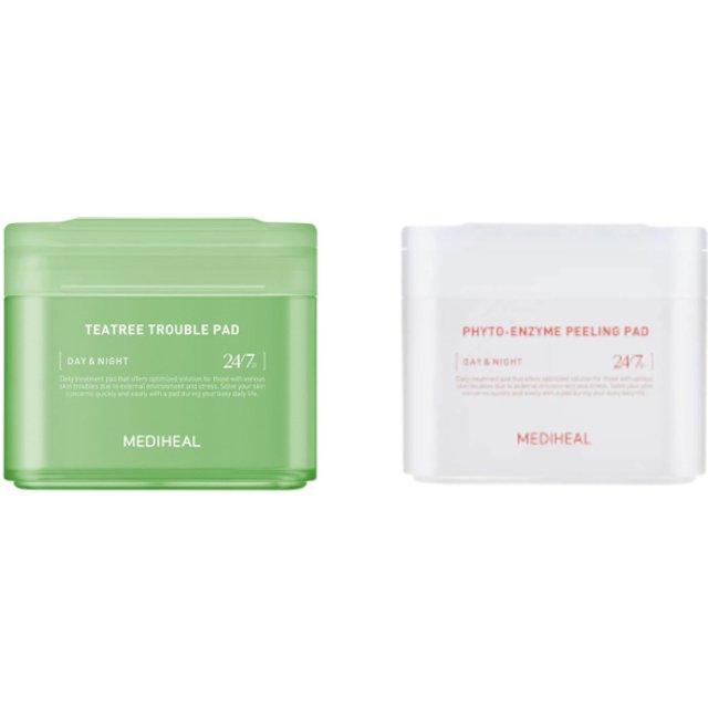 Mediheal - Teatree Trouble Pad - 100ea (1ea) + Phyto-Enzyme Peeling Pad - 90ea (1ea) Set