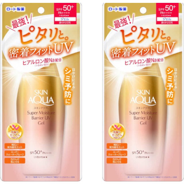 Rohto Mentholatum Skin Aqua Super Moisture Barrier UV Gel SPF50+ PA++++ 100g (2ea) Set