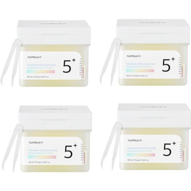 numbuzin - No.5+ Glutathione Vitamin Concentrated Pad - 180ml/70pads (4ea) Set