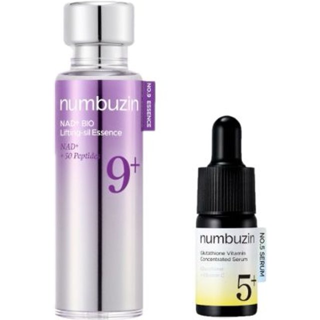 numbuzin - No.9 NAD+ BIO Lifting-sil Essence - 50ml (1ea) & No.5+ Glutathione Vitamin Concentrated Serum - 10ml (1ea) Set